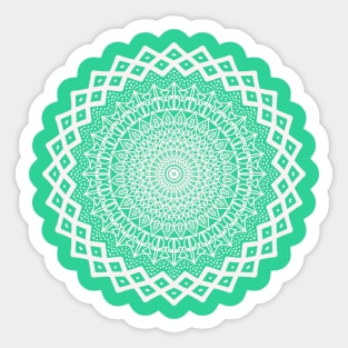 Lovely White Mandala Pattern Design Sticker